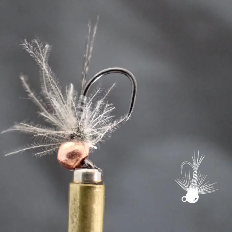 Jack Daniels Nymph fly in the vise