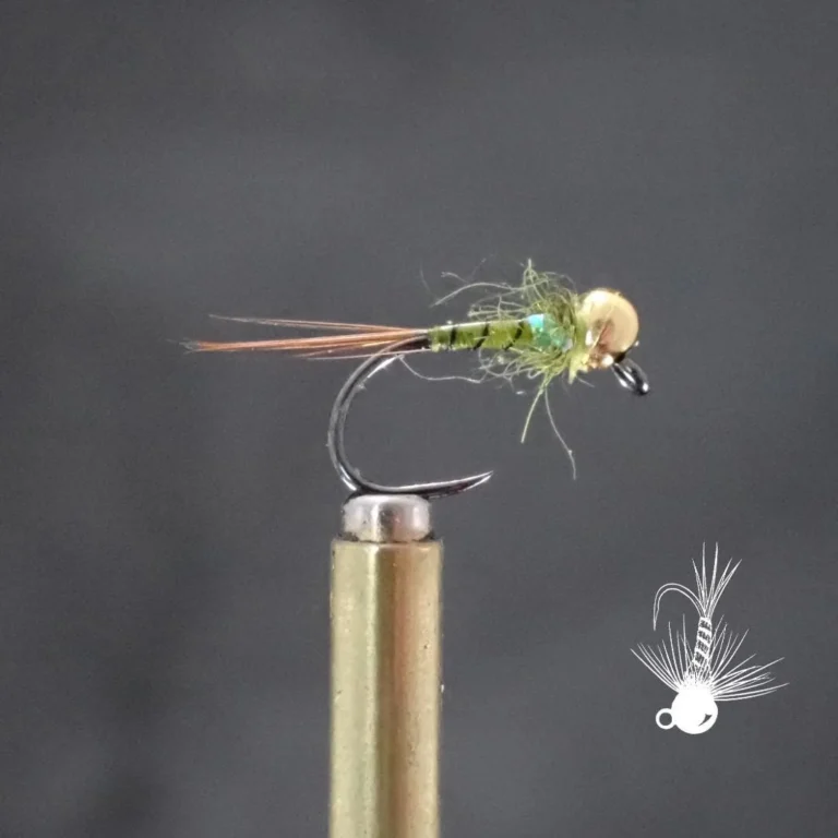 Olive Warrior fly in the vise