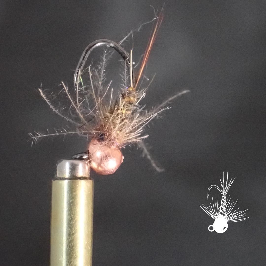 The Real McCoy nymph in the vise